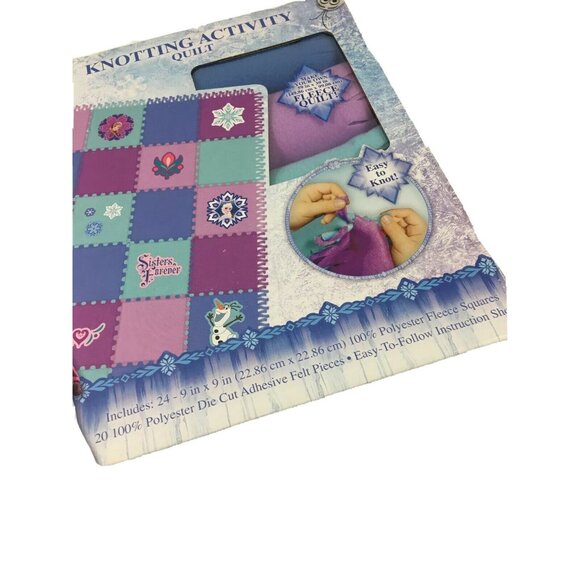 Disney Frozen Knotting Activity Quilt With Adhesive Patches - Picture 6 of 6